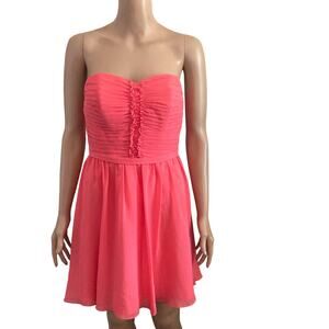 Alfred Angelo Strapless Dress Womens Small Medium Coral